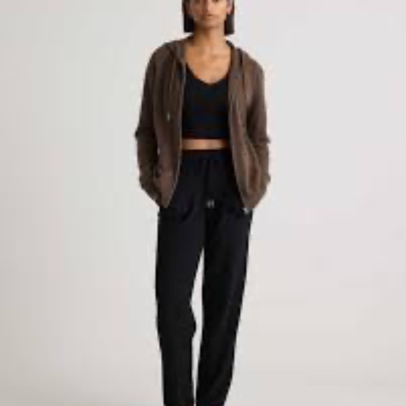 NWT Mongolian Cashmere Full-Zip Hoodie - Picture 4 of 5